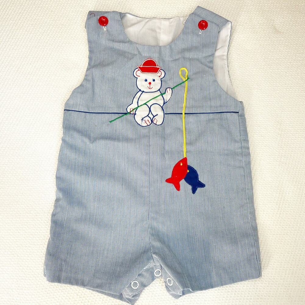 Vintage Handmade Bear Fishing Jon Jon